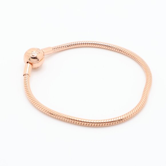 Pandora Moments Sterling Silver 14k Rose Gold Platted Charm Bracelet - Picture 2 of 5